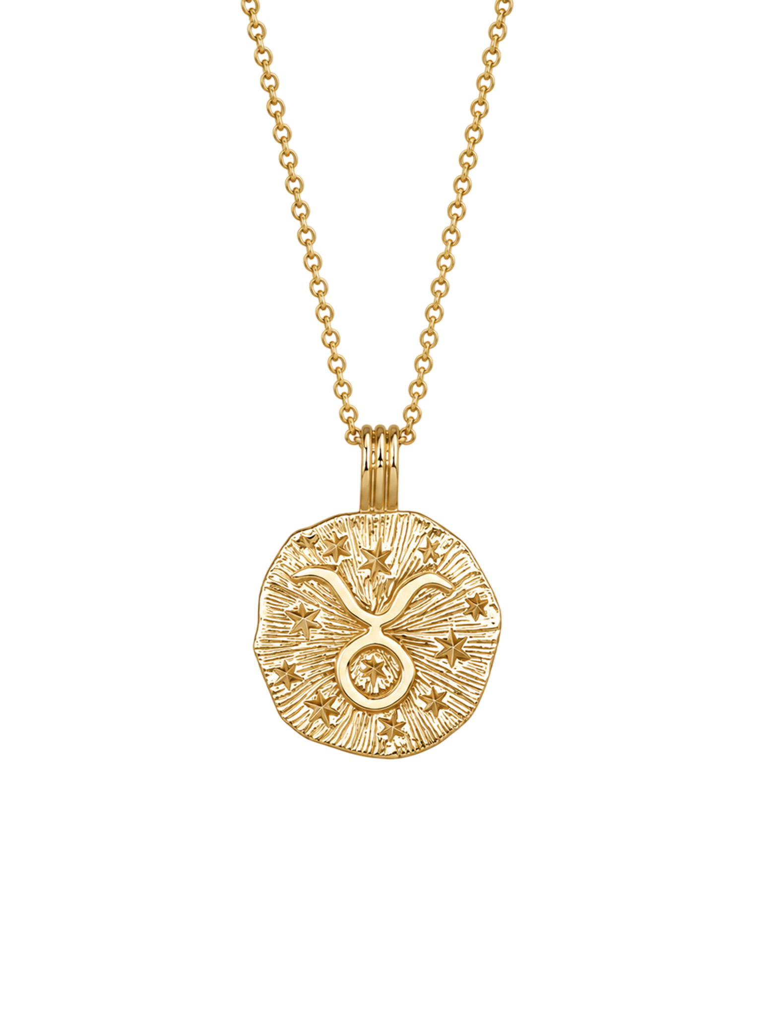 Sun in taurus necklace - 22k gold vermeil